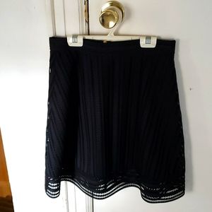Black eyelet skirt